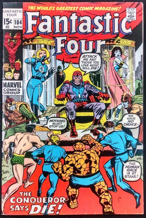 Fantastic Four 104 Vf Magneto Silver Age Comics