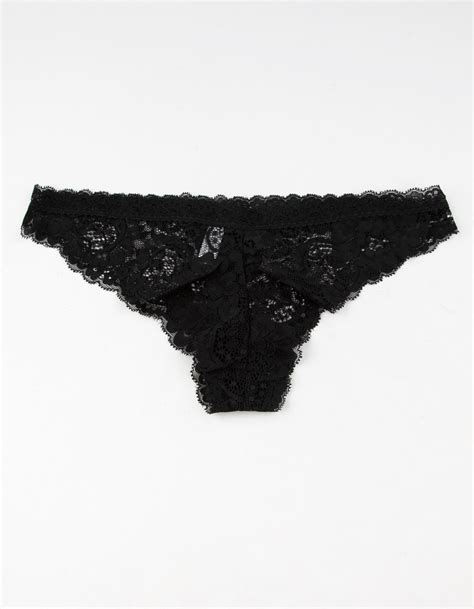 full tilt lace up cheeky black panties black tillys