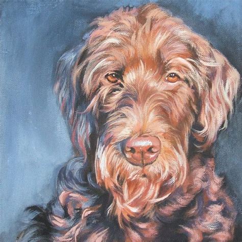 Labradoodle Dog Art Portrait Canvas Print Of Lashepard Etsy In 2021