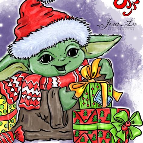 Baby Yoda Ts Merry Christmas Png Sublimation File New Year Etsy