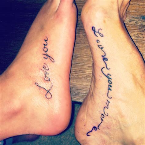 Mother Daughter Tattoo Love You Love You More Me And My Mom Always