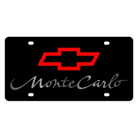 Eurosport Daytona® Gm Lazertag Black License Plate With Silver Monte