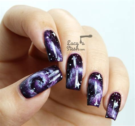 Purple Galaxy Nails With Tutorial Feat Zoya Payton Lucys Stash