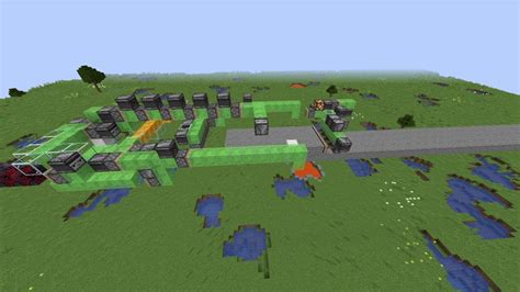 Minecraft Fully Automatic Road Paver Slime Block Flying Machine Youtube