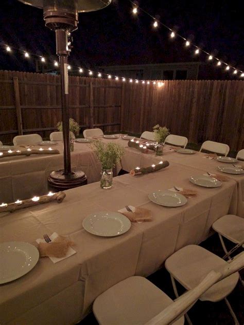 Arrange the dining tables with simple chairs in white color to complement those colorful lamps. Thankgiving Table Ideas | Backyard party decorations ...
