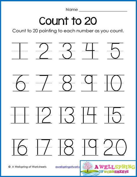 French Numbers 1 To 20 Worksheet Kids Activities