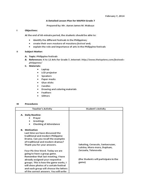 Detailed Lesson Plan In Filipino Grade Weekly Lesson Plan Template Sexiezpicz Web Porn