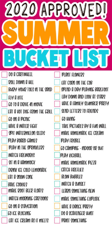 120 Fun Summer Bucket List Ideas For 2023 Play Party Plan