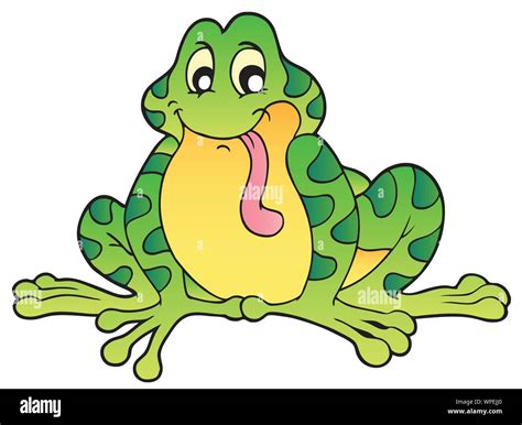 Green Sitting Frog Stock Vector Image And Art Alamy