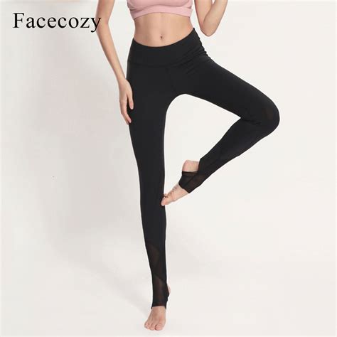 Facecozy Women Tight Step Foot Slim Yoga Pants High Waist Quick Dry