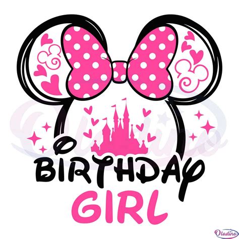 Birthday Girl Minnie Disney SVG Digital File, Funny Minnie Mouse SVG