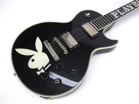 Gibson Les Paul Playboy Custom Shop Black W Bunny Reverb