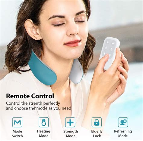 Neck Massager Intelligent Portable Electric Neck Massager With Heat Cordless Neck Relax For
