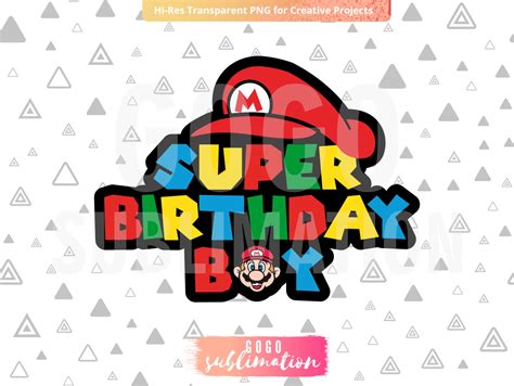 Super Mario Birthday Cake Topper Png Vectorency