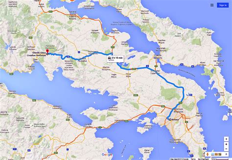 Athens To Delphi Map