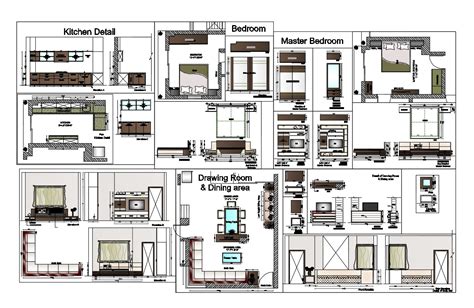 Interior Design Working Drawing Cad