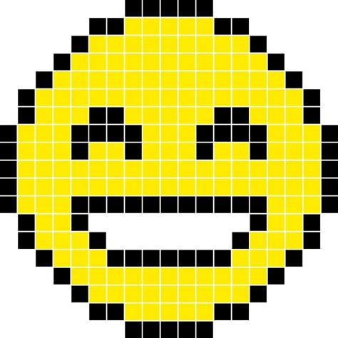Happy Face Déco Emoticons Décoration En Pixel Art 279