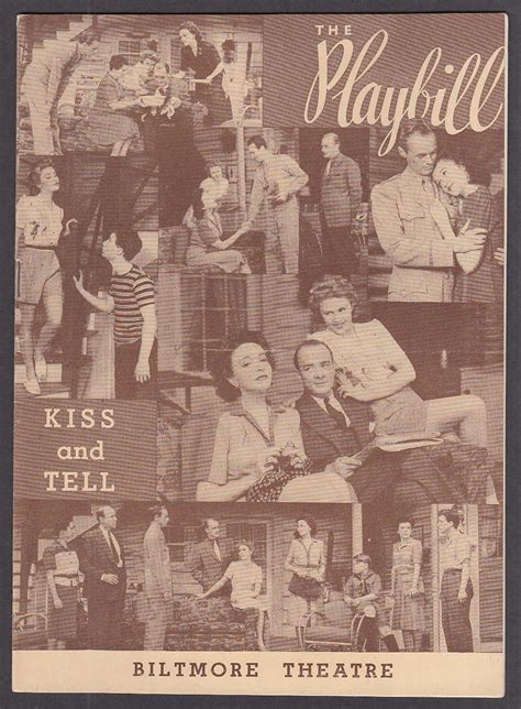Joan Caulfield Kiss And Tell 1st Run Playbill 1943