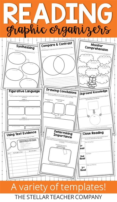Reading Comprehension Skills Graphic Organizers Reading Graphic