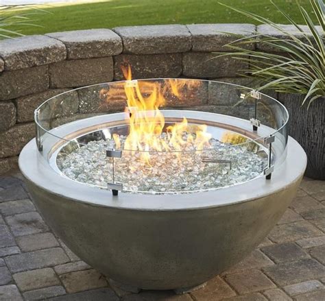 Gas Fire Pit Round Wind Guards Glass Fire Pit Gas Fire Pits Outdoor