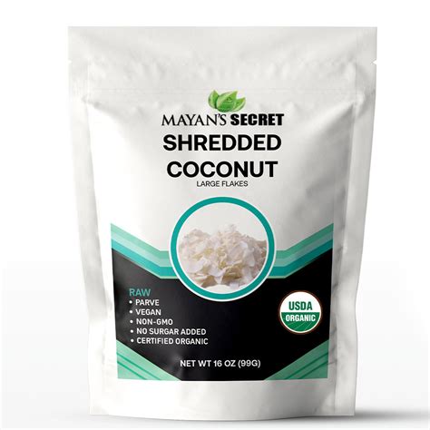 Usda Certified Organic Large Coconut Flakes Unsweetened 1 Lb Mayans Secret