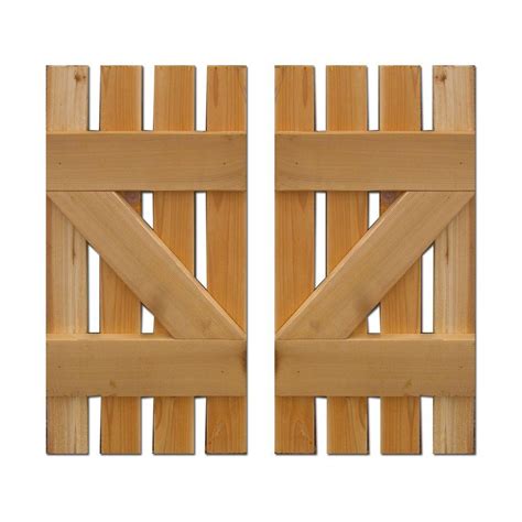 Installing dogberry shutters is one of the easiest and most affordable ways to improve the curb appeal of your home. Design Craft MIllworks 15 in. x 39 in. Baton Spaced Z ...