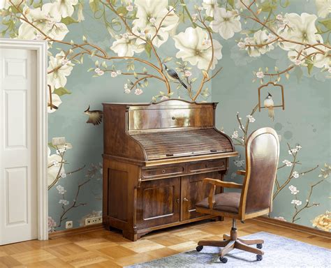 √ Blue Chinoiserie Peel And Stick Wallpaper Wallpaper Hd