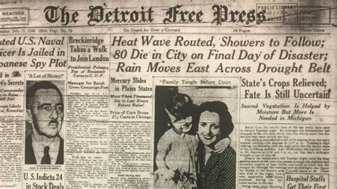 On This Day In 1936 Detroits Deadliest Heat Wave Finally Ends
