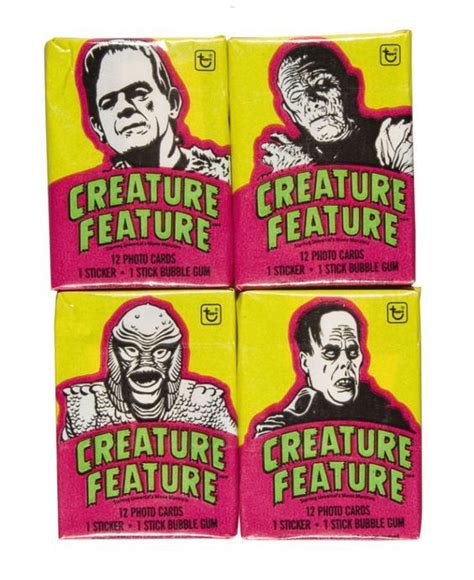 Creature Feature Bubble Gum And Trading Cards Feature Cards Cards 1970