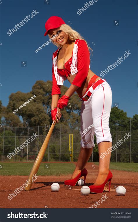 Sexy Baseball Girl Foto De Stock 67228264 Shutterstock