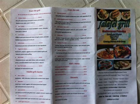 Menu At Grouper Grille Restaurant Naples Tamiami Trail N