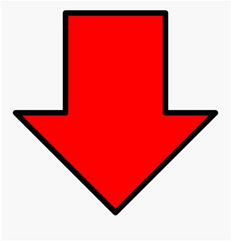 Red Down Arrow Red Arrow Down Png Free Transparent Clipart Clipartkey