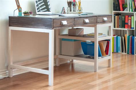 Modern Farmhouse Desk With 3 Drawers Sprucd Market