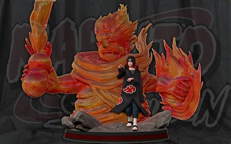 Itachi Uchiha With Susanoo Naruto Shippuden 3d Print Statue 3d Model