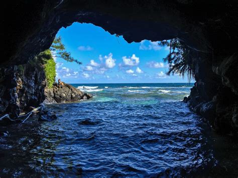 Turtle Cave Is Located Within A Small Bay On The Princeville Side Of
