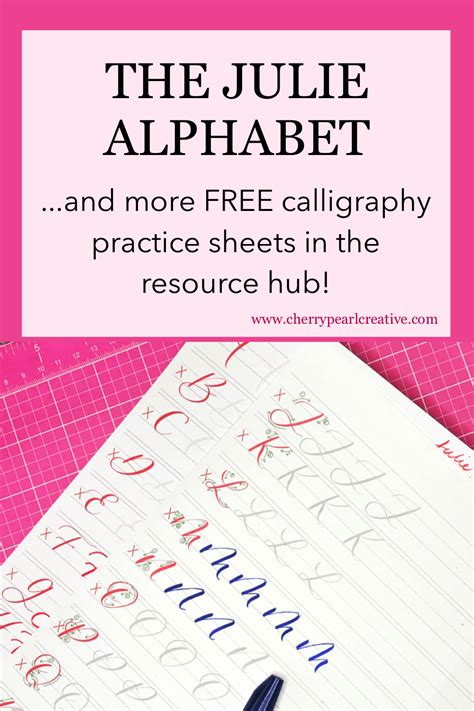 Free Alphabet Worksheet For Calligraphy Brush Lettering Worksheet