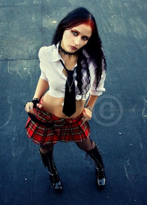 Gothic Hot Goth Girls School Girl Cosplay School Girl