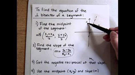 In the first section of this chapter we saw a couple of equations of planes. How to Find the Equation of a Perpendicular Bisector in ...