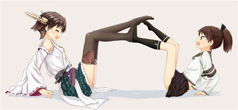 배경 화면 그림 삽화 애니메이션 만화 간타이 컬렉션 흑발 허벅지 최고 교복 일본 옷