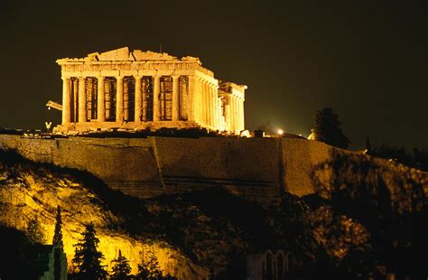 Acropolis At Night Seen From Filopappou By Lonely Planet