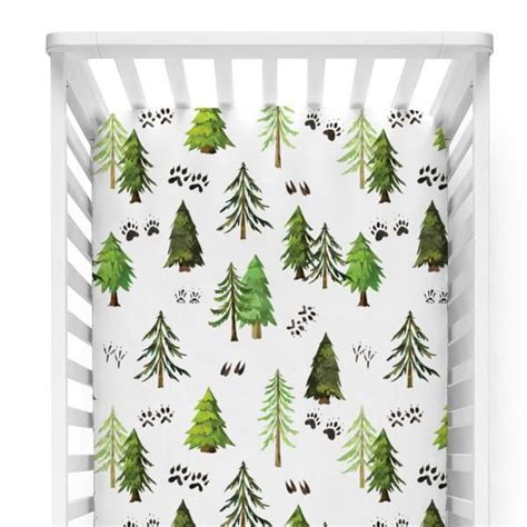 Designing A Woodlands Themed Nursery Our Woodland Tree Crib Sheet Is