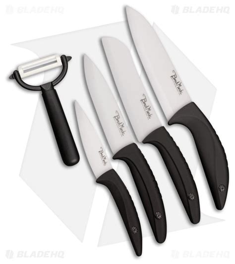 Benchmark Kitchen 5 Piece Black Ceramic Knife Set Blade Hq