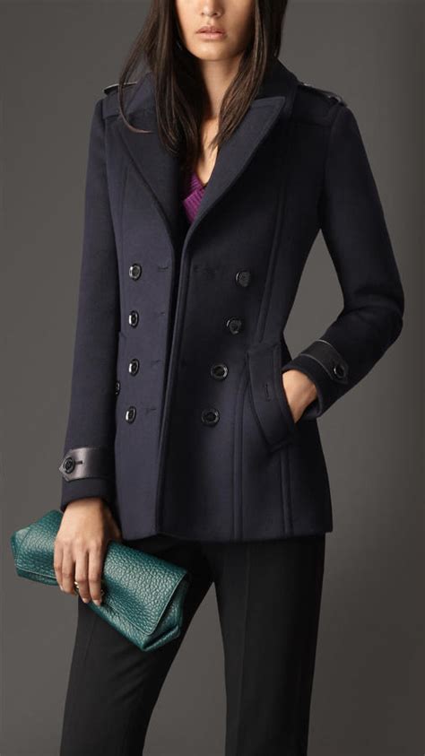 Burberry Tailored Wool Cashmere Pea Coat 1595 Burberry Lookastic