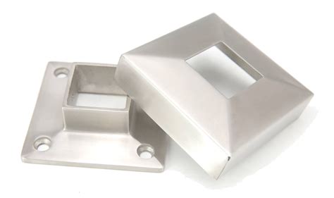 Stainless Steel 316 Grade Base Flange Cover Combo For Square Post