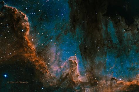 Ngc 7000 The North American Nebula Cygnus Wall Chamberlain Observatory