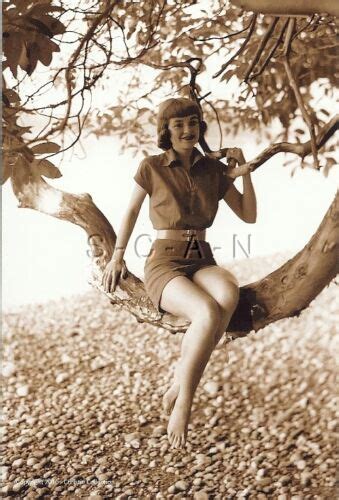 S S X Sepia Semi Nude Repro Pinup Rp Leg Art Shorts Sits In Tree Ebay