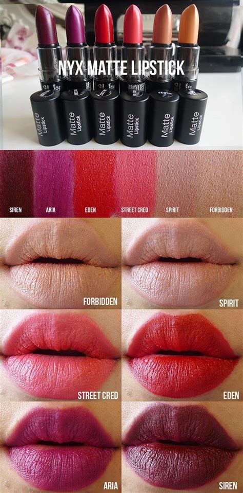 lip swatches of some nyx butter lipsticks and new shades of nyx matte lipsticks nyx lipstick