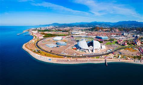 Sochi Olympic Park Aerial Panoramic View Stock Photo Image Of