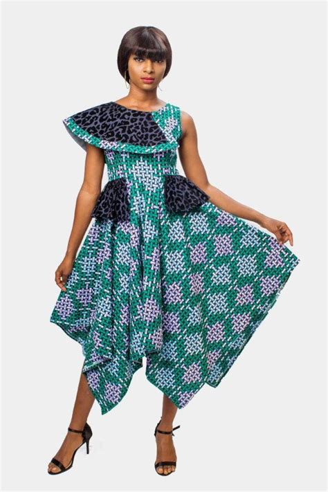 Ankara Cape Dress African Print Cape Dress Ankara Dress Etsy