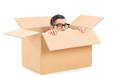 Man Hiding In Box Better Sex Carton Box Box